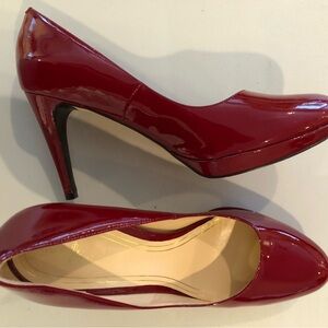 Cole Haan (+ Nike Air) Lacquer Red Patent Leather Heel Size 11 - LIKE NEW